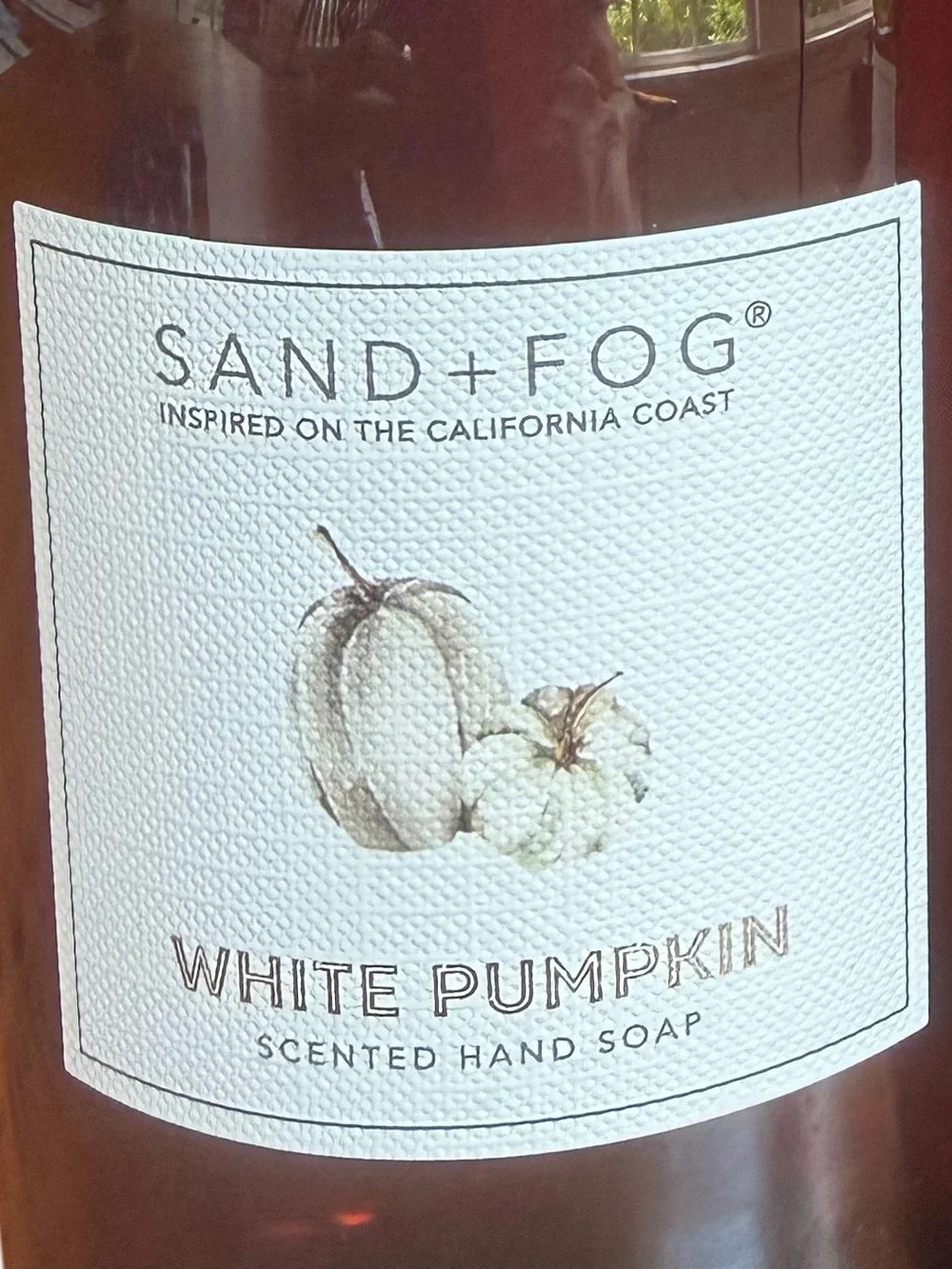 Sand + Fog NWT White Pumpkin Scented Hand Soap 16.9 FL Oz   Qty of 2